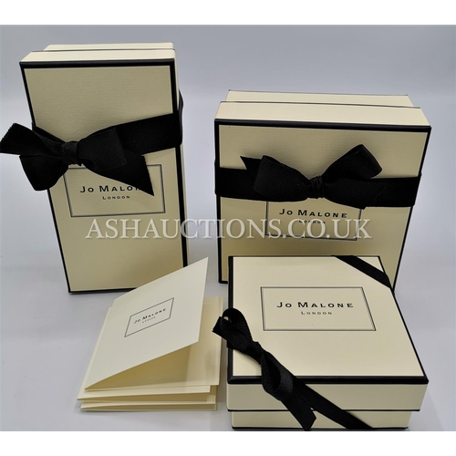 1578 - JO MALONE 3 GIFT BOXES, RIBBONS & TAGS