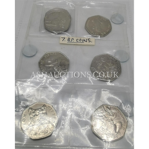 199 - BEATRIX POTTER 50P COINS (7) (Uncirculated)