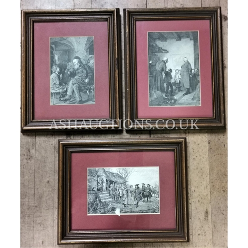 231 - OAK FRAMED And GLAZED 38 x 30cm PICTURES (3) (Please Note This Lot WILL NOT BE PACKED OR SHIPPED...P... 