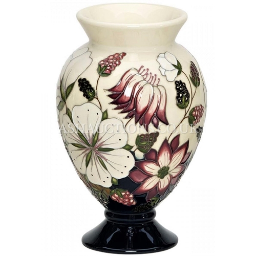 248 - MOORCROFT 15cm VASE (Shape 370/6) IN THE BRAMBLE REVISITED DESIGN By  Designer By Alicia Amison. R.R... 