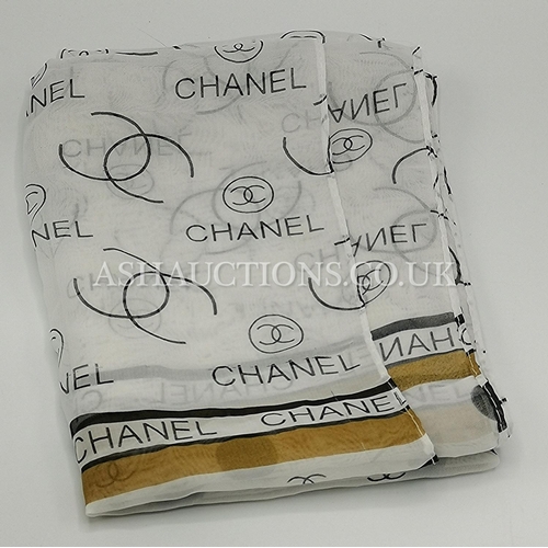 297 - LONG SCARF Marked CHANEL