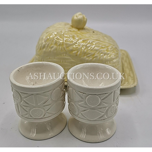 341 - BESWICK CHEESE DISH And EGG CUPS