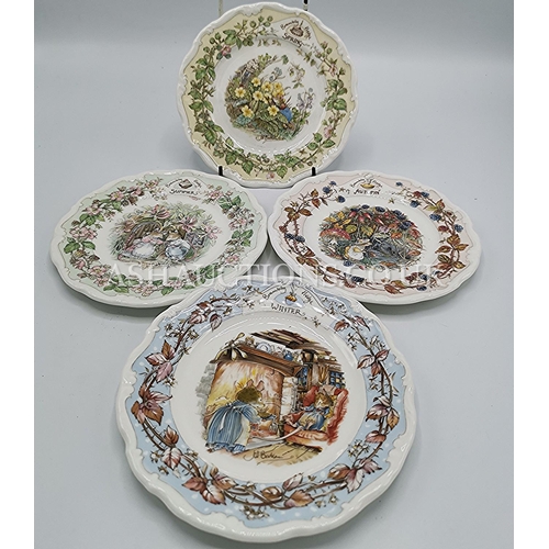 411 - ROYAL DOULTON CHINA 15cm Dia PLATES FROM THE  BRAMBLY HEDGE SEASON COLLECTION