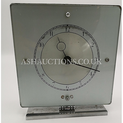 987 - ART DECO WIND UP MANTLE CLOCK (Found To Be Working At Time Of Photograph)