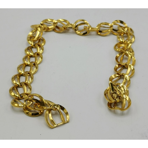 1186 - YELLOW METAL 40cm AMERICAN NECKLACE (Stamped Napier)