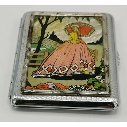 1192 - NICKEL SILVER CIGARETTE CASE With 