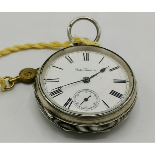 1196 - PRESENTED AS A SILVER CASED VICTORIAN POCKET WATCH (Hallmarked For Birmingham 1890) With ENGLISH JEW... 