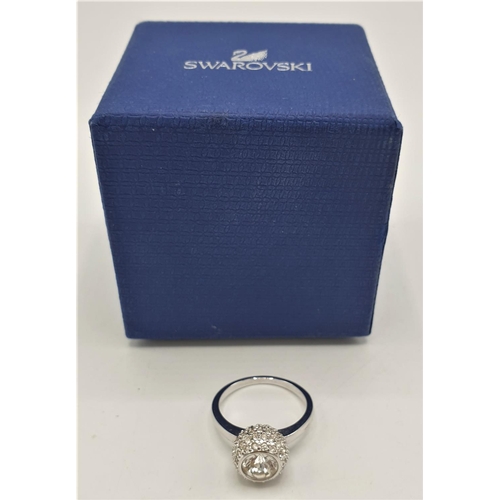 1190A - PRESENTED AS A SWAROVSKI CRYSTAL RING (Size    , Weight    ) (All The Usual Marks To The Ring) (Orig... 