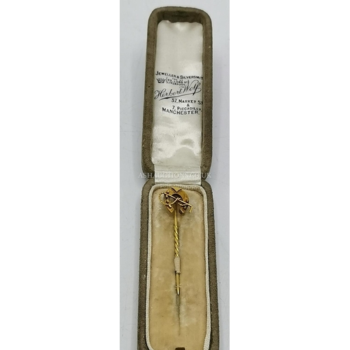 413 - PRESENTED AS A 9ct GOLD STICK PIN (Hallmarked For Edinburgh 1915)  (Original Box) (Total Weight 1.4 ... 