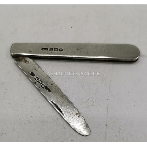 487 - PRESENTED AS A SILVER PEN KNIFE (Hallmarked For Sheffield 1908)(Please Note This Lot WILL NOT BE PAC... 