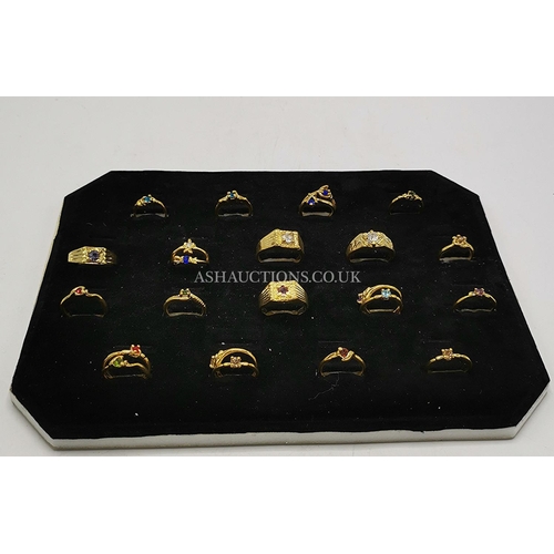 489 - GOLD PLATED RINGS Plus RING PAD