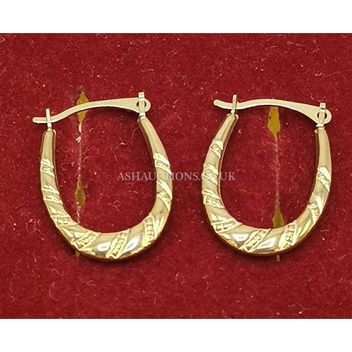 507 - PRESENTED AS A PAIR OF 9ct GOLD EARRINGS (Weight 0.5gram)