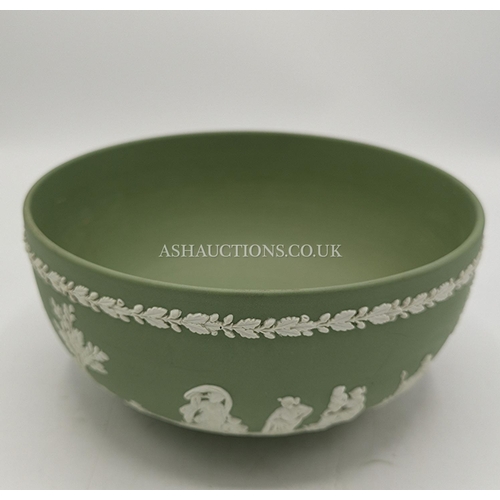 539 - WEDGWOOD GREEN JASPER WARE FRUIT BOWL