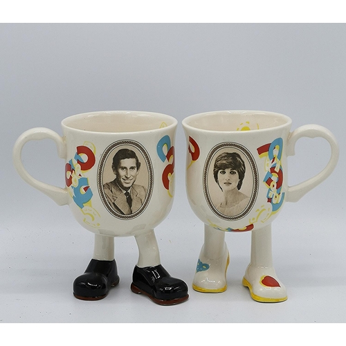 421 - CARLTON WARE  CHARLES & DIANA CUPS FROM THE WALKING WARE COLLECTION