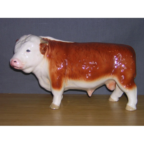 801 - POTTERY Large MODEL OF A BUTCHERS SHOP BULL