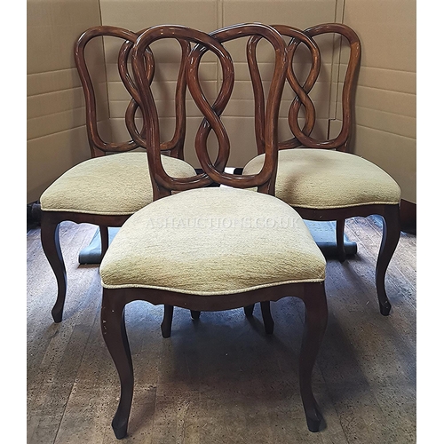 1008 - MAHOGANY ENTWINED BACKED HALL CHAIRS (3)  (Please Note This LOT IS COLLECT ONLY !!!)