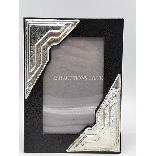 1021 - PRESENTED AS A SILVER (Hallmarked .999) ART DECO STYLE 18cm x 13cm PHOTO FRAME (Photo Aperture 13cm ... 