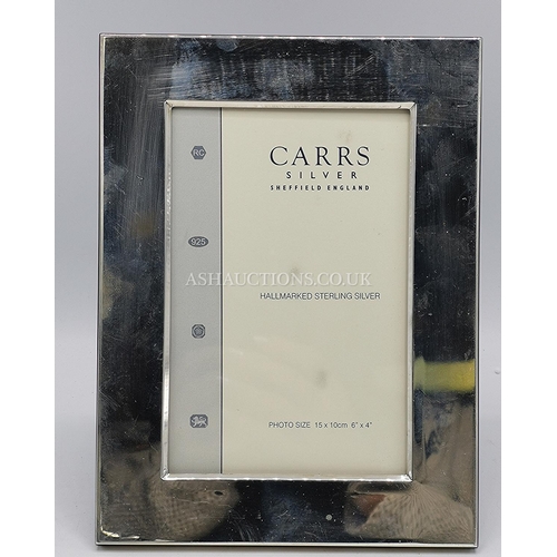 1022 - PRESENTED AS A SILVER (Hallmarked) 15cm x 10cm  PHOTO FRAME By Robert Carrs