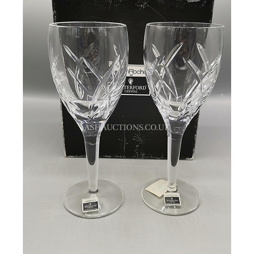 1051 - WATERFORD CRYSTAL (Boxed Set Of Two) WINE GLASSES By Designer John Rocha