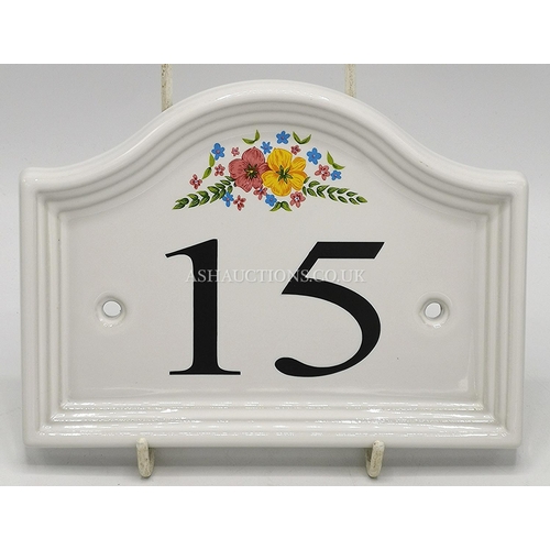 1154 - CERAMIC HOUSE NUMBER PLAQUE 