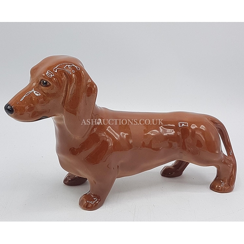 1157 - BESWICK Large 14cm MODEL OF A DACHSHUND (Standing) Model No 361 (Tan Colourway) 1936/83 Designed By ... 