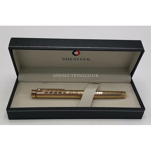 1174 - PRESENTED AS A SHEAFFER PEN 14kt NIB With GOLD PLATED CASE (Boxed)