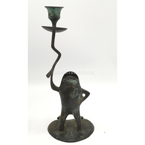 1210 - BRONZE FROG CANDLEHOLDER/CARD HOLDER