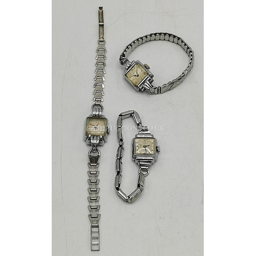 1215 - MECHANICAL ART DECO LADIES WRISTWATCHES (3)