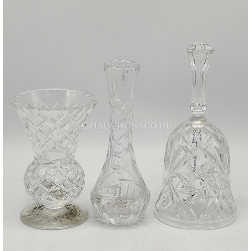 1230 - CUT GLASS ITEMS (3)