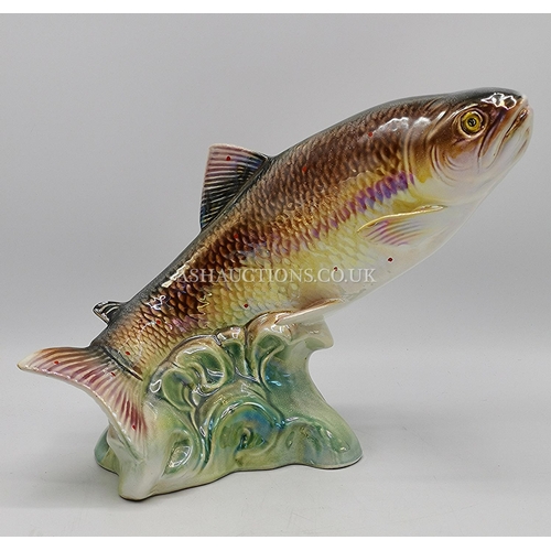 1231 - JEMA WARE (Holland) Ex Large 22cm x 30cm MODEL OF A TROUT  (Please Note This LOT IS COLLECT ONLY !!!... 