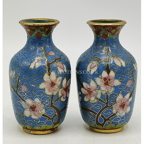 428 - CLOISSONNE VASES (Pair)