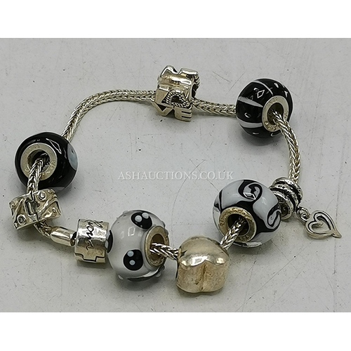 440 - PRESENTED AS A STERLING SILVER (Hallmarked) BEAD BRACELET