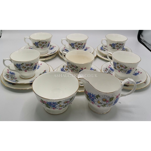 460 - ROYAL KENT CHINA TRIOS (6) Plus MILK And SUGAR