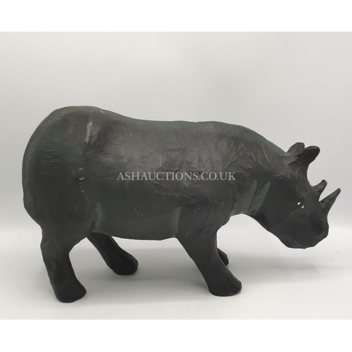 571 - PAPIER MACHE MODEL OF A RHINO