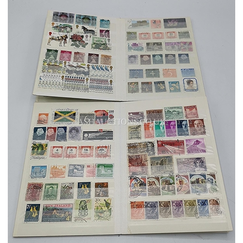 596 - GIBBONS Small STOCK BOOKS (2) FULL OF STAMPS