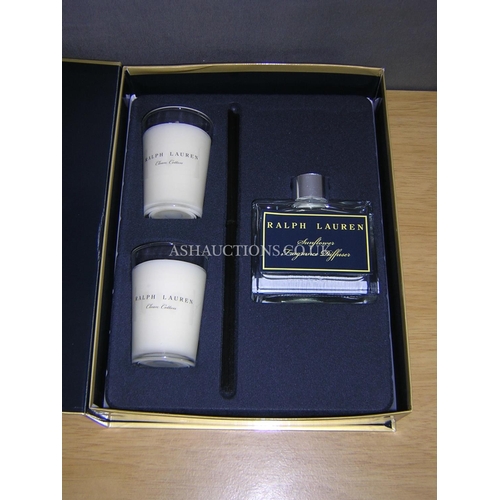 812 - RALPH LAUREN (Boxed Set) CANDLES (2) & DIFFUSER