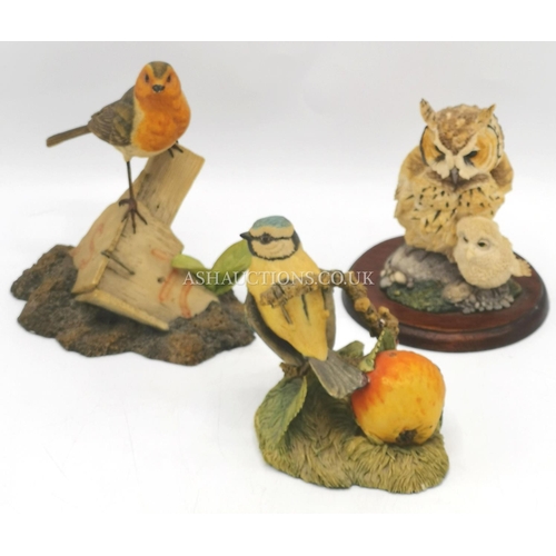 82 - BORDER FINE ARTS MODELS OF THREE BIRDS