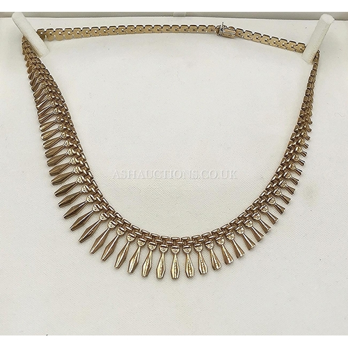 870 - PRESENTED AS A SUPERB 9ct GOLD 40.5cm NECKLACE (Stamped 9kt Italy 375 On One Clasp And Full Import H... 