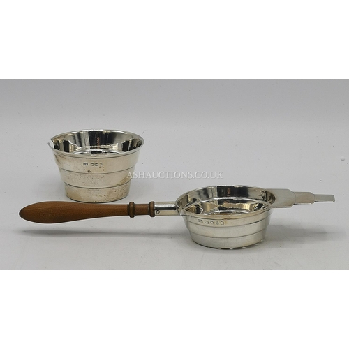 888 - PRESENTED AS A SILVER TEA STRAINER And CATCHBOWL (Hallmarked For Sheffield 1936) (Jubilee Head Stamp... 