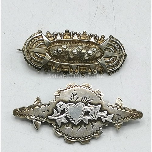 903 - PRESENTED AS A SILVER VICTORIAN BROOCH (Hallmarked For Birmingham 1889) TOGETHER WITH ONE OTHER (Hal... 