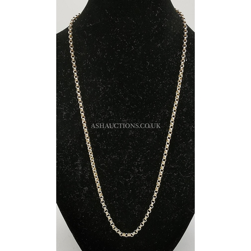 912 - PRESENTED AS A 9ct GOLD (Marked 375) 50cm BELCHER CHAIN (Total Weight 5.3 Grams)