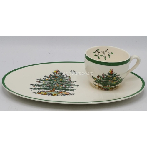 989 - SPODE CHINA CHRISTMAS TREE BREAKFAST SET