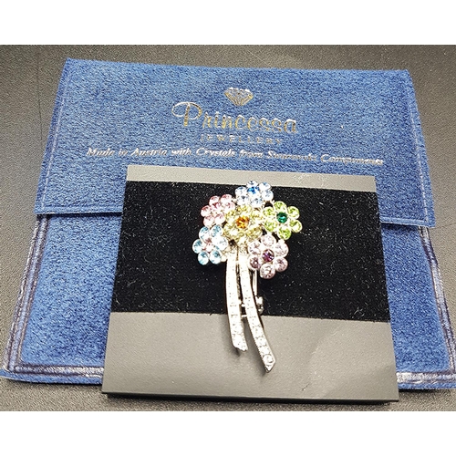 1147 - PRINCESSA BROOCH (Made In Austria With Swarovski Crystal Components)