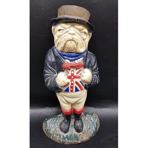 1165 - CAST IRON DOOR STOP MODELLED AS A BRITISH BULLDOG (Early)