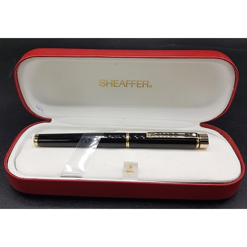 1167 - SHEAFFER TARGA BLACK FOUNTAIN PEN With 14k NIB