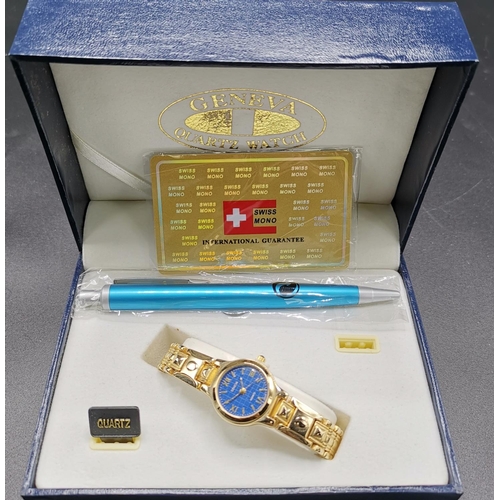 1181 - SWISS GENEVA WATCH / PEN GIFT SET