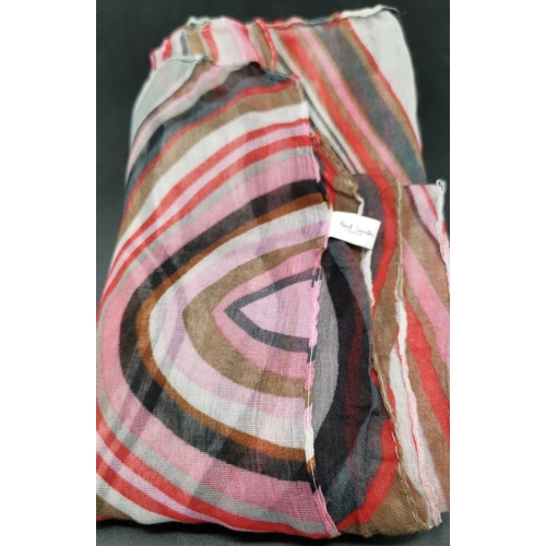 1195 - WOVEN 100% SILK 112cm x  178cm SCARF/PASHNINA By Designer Mr Paul Smith