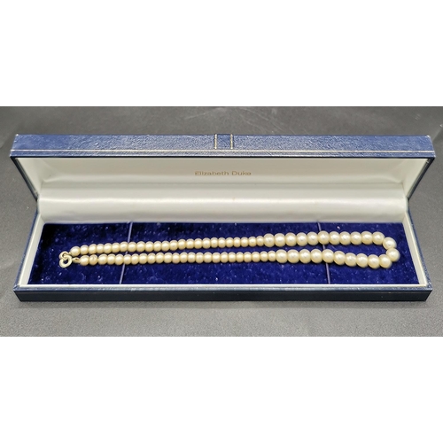 120A - PRESENTED AS A STRING OF FAUX PEARLS WITH 9ct GOLD CLASP (Boxed)