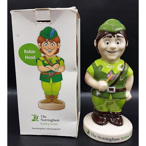 130 - NOTTINGHAM BUILDING SOCIETY MONEY BOX MODELLED AS ROBIN HOOD  (Original Box)