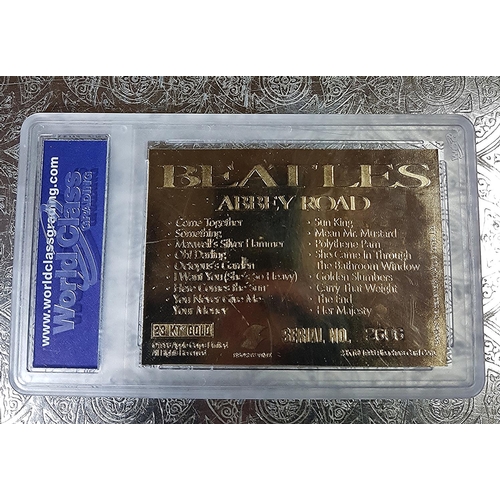 135 - BEATLES 1996 SPORTSTIME 23k GOLD ALBUM COVER GRADED (Limited Edition)